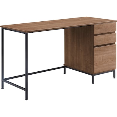 Lorell SOHO  55 W Desk with Side-Drawers, Walnut (LLR97615)