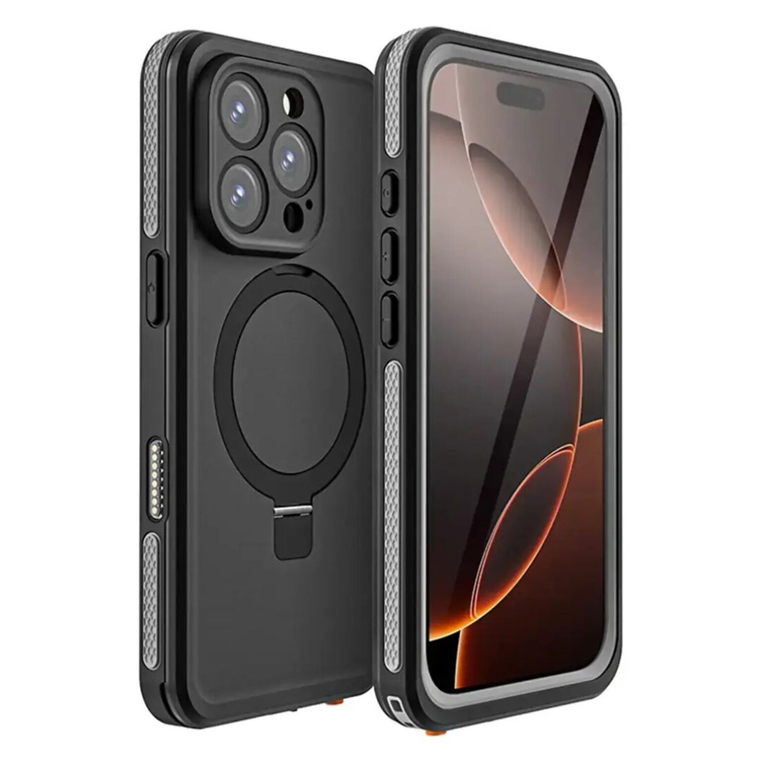 SaharaCase Oasis MagSafe Rugged Case for iPhone 16 Pro Max, Shock Absorbing, Scorpion Black (CP00706)