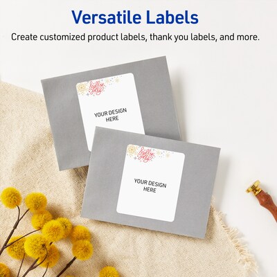 Avery Rectangle Multipurpose Labels, 4" x 3-1/3", White, 40/Pack (19479370429)