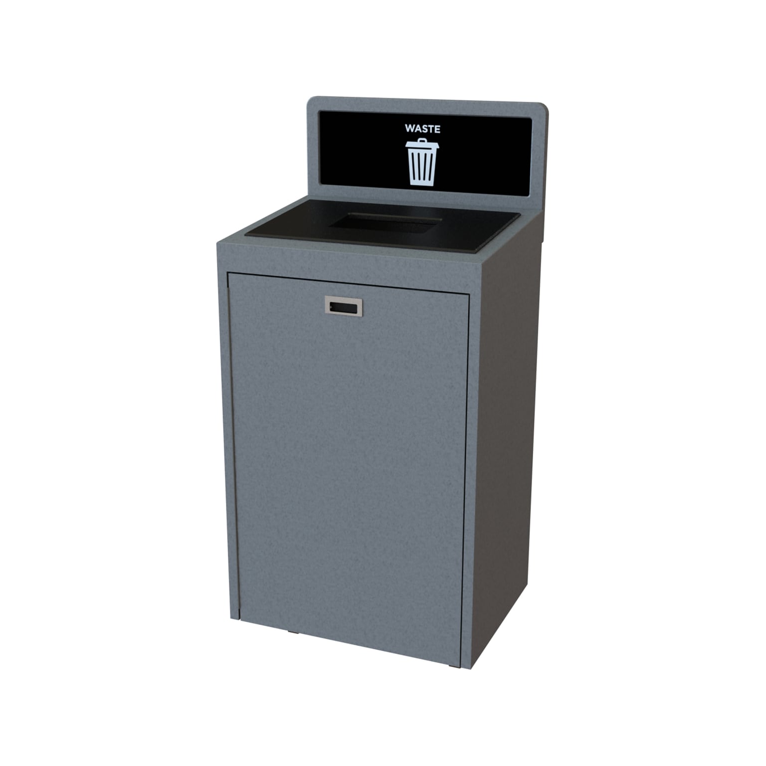 CleanRiver TIM Plastic Trash Can, 36 Gallon, Gray (TIM36-1-W-GY)