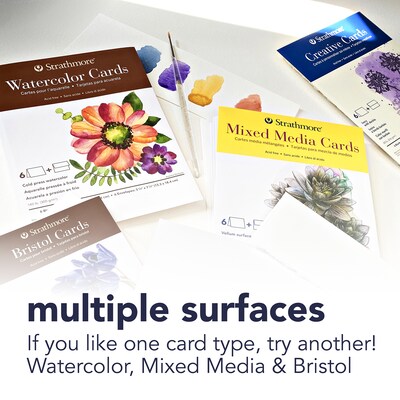 Strathmore Photo Mount Cards & Envelopes,  6.875" x 5", White, 6/Sheets, 3/Bundle (STTP205180-3)