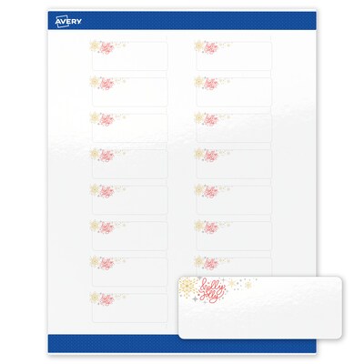Avery Rectangle Multipurpose Labels, 1 x 2-5/8, White, 160/Pack (19479370427)