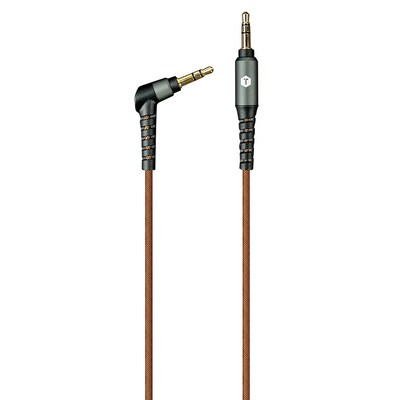 ToughTested® PRO Armor Weave 3.5-mm Auxiliary Cable, 8-ft., Black (TT-PC8-AX2)