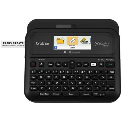 Brother P-touch Portable Label Maker, Black (PTD610BTVP)