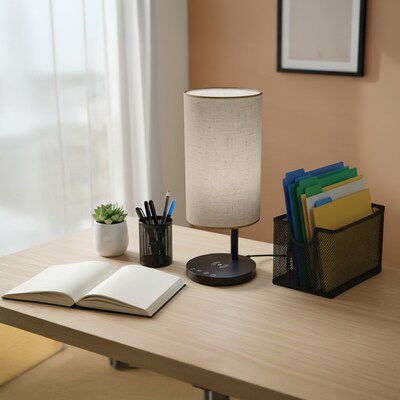 Excello Brands Wellness Series LED Desk Lamp, 14", with USB Port, Black (EGP-DL-15-BLK)