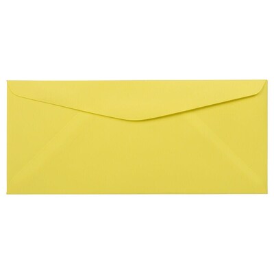 JAM Paper #9 Business Envelope, 3 7/8 x 8 7/8, Ultra Lemon, 100/Pack (1536397D)