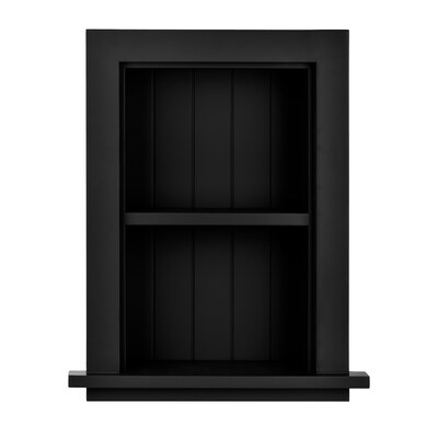 AdirHome 1-Shelf Recessed Wall Mount Shelf, 19 x 12.75 x 4.75, Black (515-01-BLK)