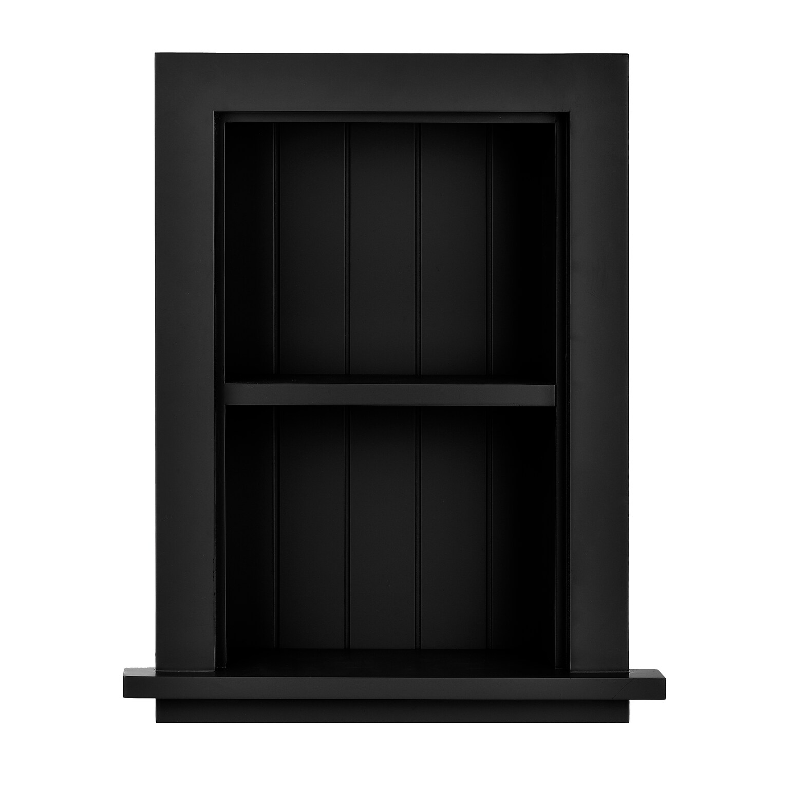 AdirHome 1-Shelf Recessed Wall Mount Shelf, 19 x 12.75 x 4.75, Black (515-01-BLK)