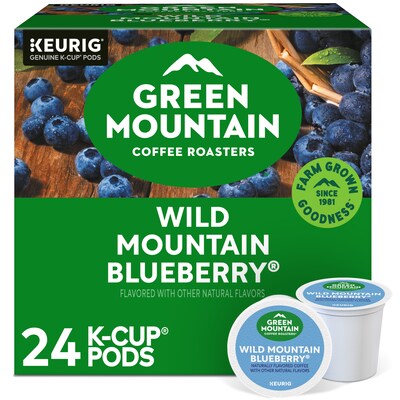 Green Mountain Wild Mountain Blueberry Coffee Keurig® K-Cup® Pods, Light Roast, 24/Box (6783)
