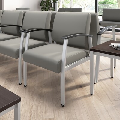 Bush Business Furniture Arrive Vinyl Guest Chair, Light Gray (CH3901GVL-03)