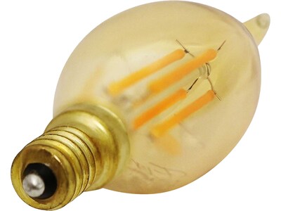 Viribright 4.5-Watts Warm White LED Bent Candle Flame Bulb, 8/Box (450137-ES)
