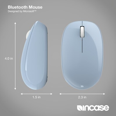 Incase Designed by Microsoft Bluetooth Wireless Ambidextrous Optical Mouse, Pastel Blue (RJN-00013)