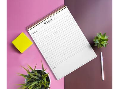 Better Office To-Do List Notepad, 8.5" x 11", Project-Ruled, White/Black, 50 Sheets/Pad (25822)