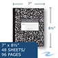 Roaring Spring Paper Products 1-Subject Composition Notebooks, 7" x 8.5", Wide Ruled, 48 Sheets, Black (77333)