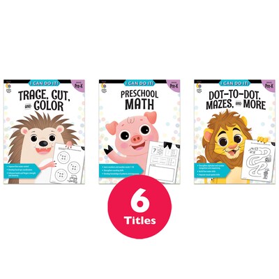 Creative Teaching Press I Can Do It! Prek Skills Workbook Pack, 6 Books (CTP8838)