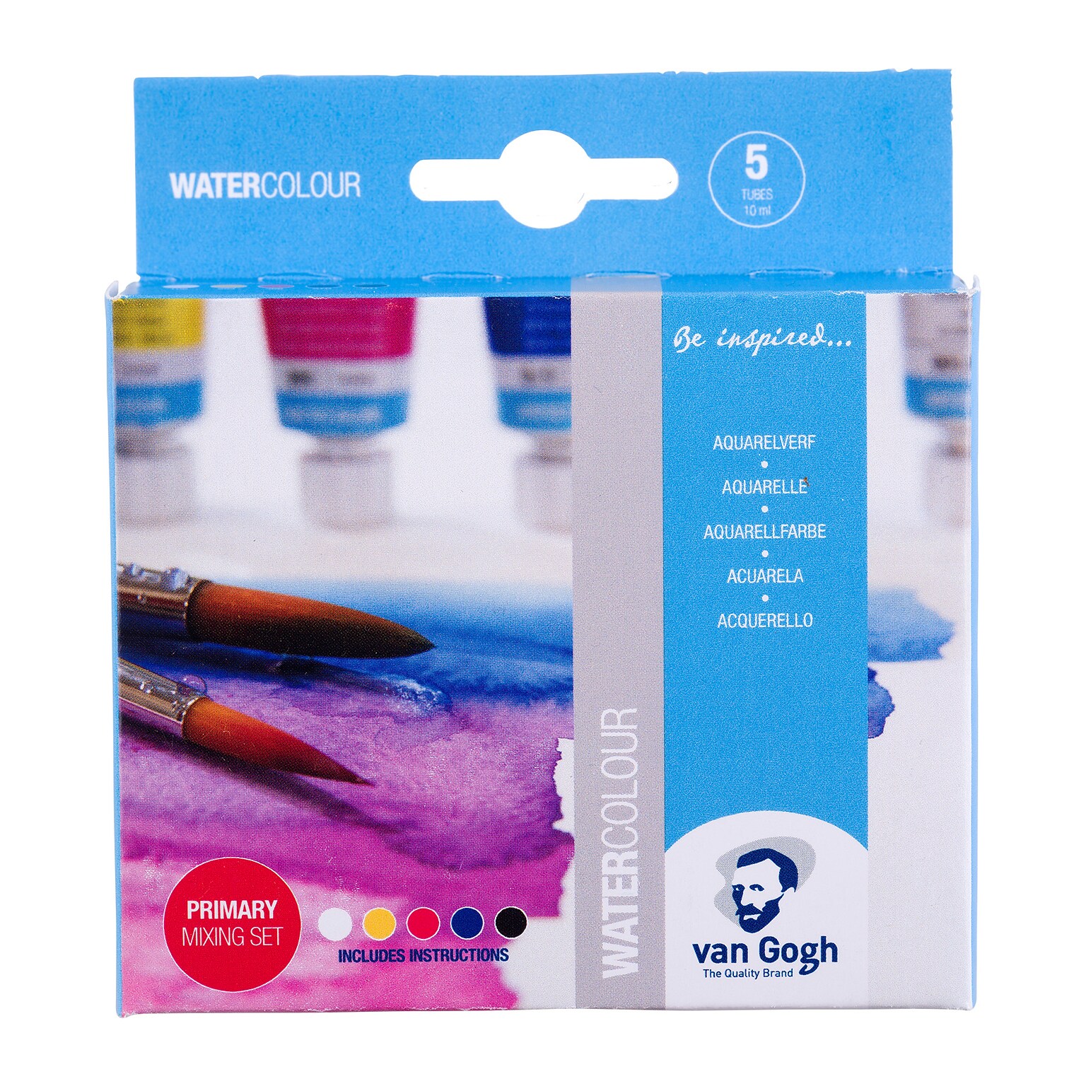 Talens Van Gogh Primary Selection Watercolor Paint, Assorted Colors (VNG20820115)