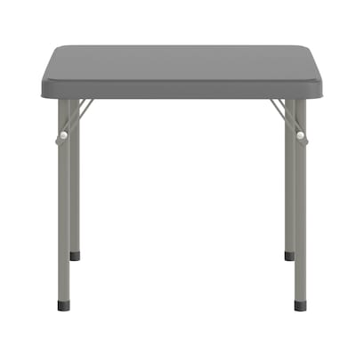 Flash Furniture Paige Square Kid's Folding Table, 24" x 24", Granite Gray (RB2424KIDGY)