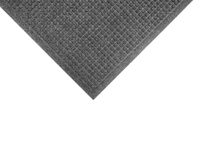 M + A Matting WaterHog Squares Fashion Commercial Wiper/Scraper Entrance Floor Mat, 6' x 8', Medium Grey (2805768170)