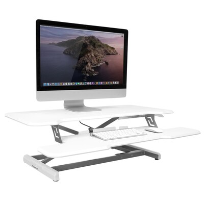 Mount-It! 38"W Manual Adjustable Standing Desk Converter, White (MI-15005)