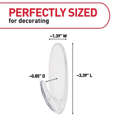 Command  Large Window Hook, 4 lb., Clear (17093CLR-AWES)