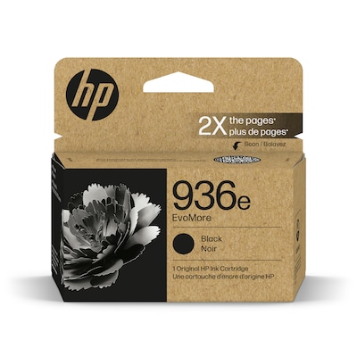 HP 936e Black High Yield and Cyan/Magenta/Yellow Standard Yield Ink Cartridge, 4/Pack