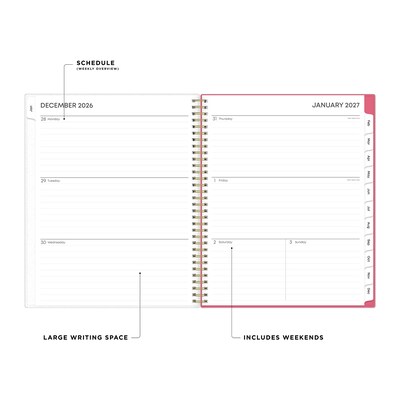 2027 Blue Sky Amalia 8.5 x 11 Calendar Year Weekly & Monthly Planner, Plastic Cover (148767-27)