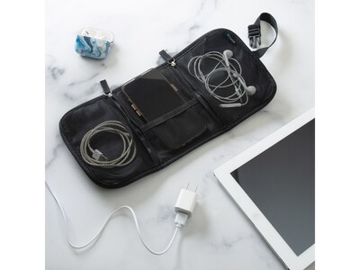 G Force 13.78" Fabric Travel Organizer, Water Resistant, Black (25589)