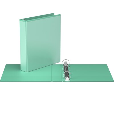 Davis Group, 1.5, 8.5 x 11, Round Ring View Binder, Pastel Color, Mint, 6/Pack (7412-14-06)