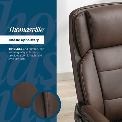 Thomasville Lansing Ergonomic Polyurethane Big & Tall Chair, 400 lb. Capacity, Dark Walnut Brown (52398-DBRN)