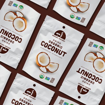 Mavuno Harvest Gluten Free Organic Dried Coconut Fruit Snacks, 2 oz., 6 Bags/Pack (MAHW-CCNT2OZ6PK)