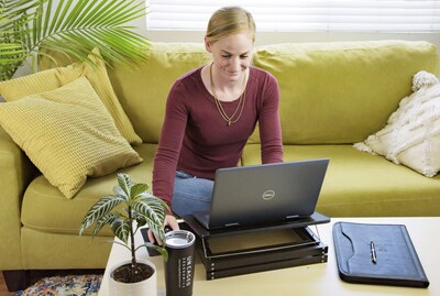 Uncaged Ergonomics CD4 16.25" x 12.25" Metal Laptop Stand, Black (CD4-b)