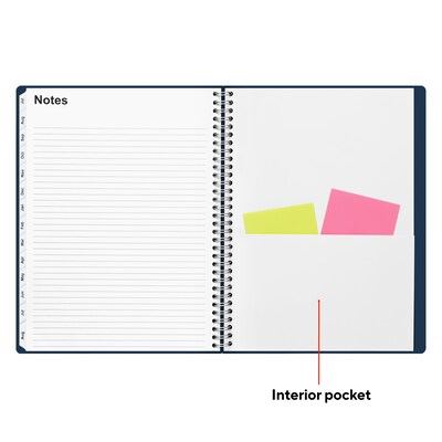 2026–2027 Staples 8" x 11" Academic Weekly and Monthly Appointment Book, Navy (ST60358-27)