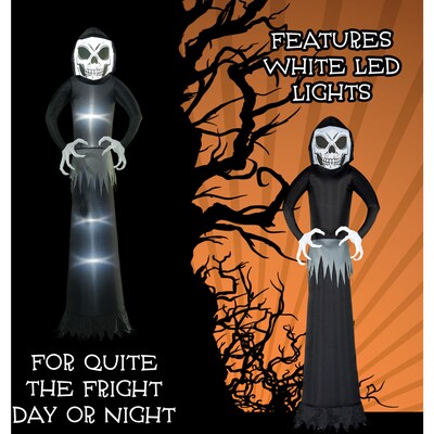 Haunted Hill Farm 12' Prelit Inflatable Reaper (HIGHOST122-L)
