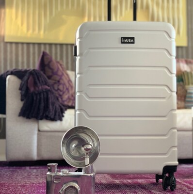 InUSA Trend 28" Hardside Suitcase, 4-Wheeled Spinner, TSA Checkpoint Friendly, White (IUTRE00L-WHI)