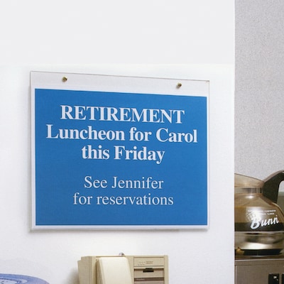 NuDell Indoor Wall Sign Holder, 11 x 8.5, Clear (38008)