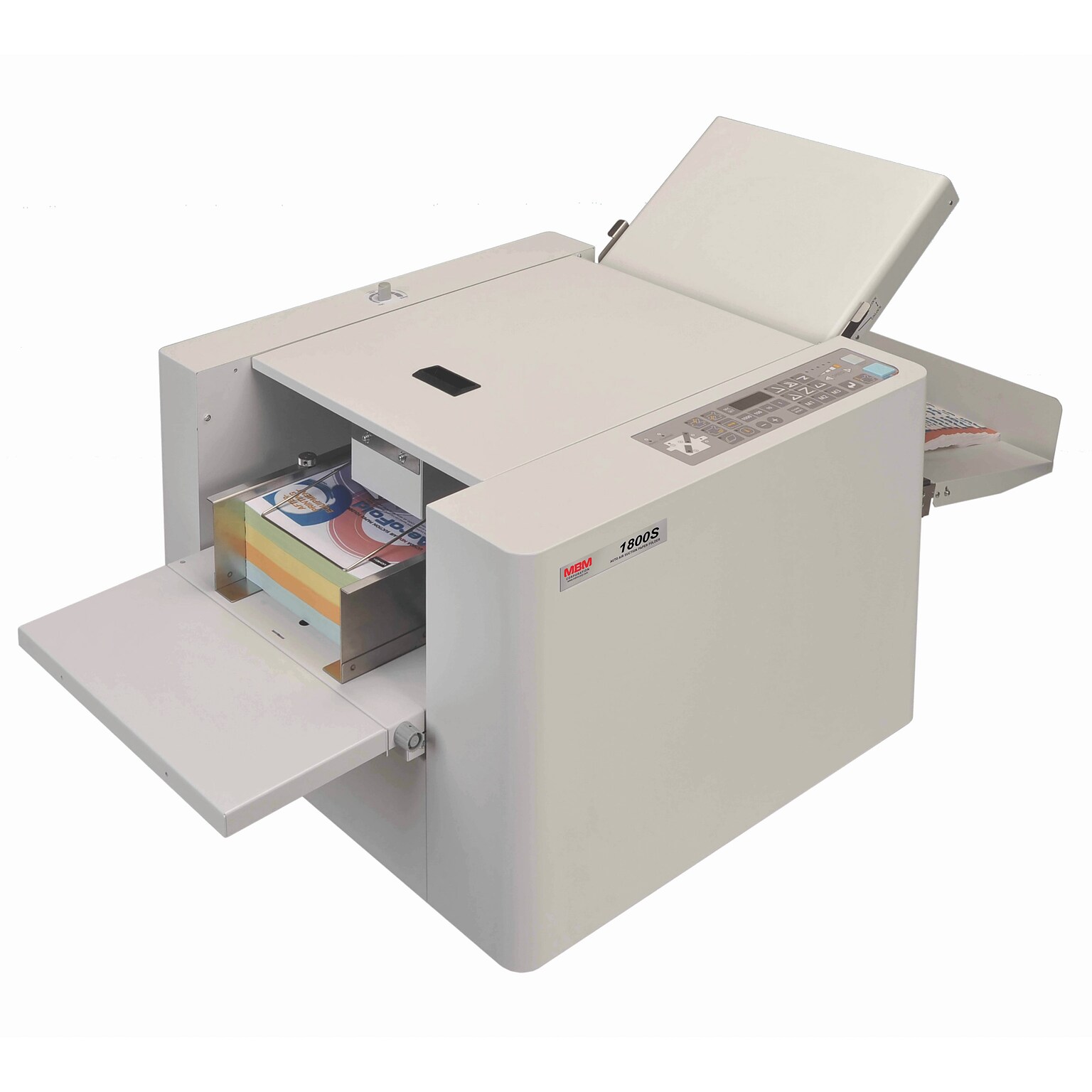 MBM 1800S Auto Air Feed Paper Folder, 800-Capacity, 18,000 Sheets/Hour (FO0623)