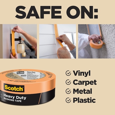 Scotch Heavy Duty Masking Tape, 1.41 x 60.1 yds., Orange, (2020+36AP)
