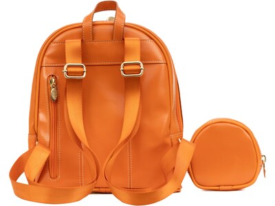 McKlein ACADIA 2-Piece Leather Backpack Set, Small, Orange (99710)