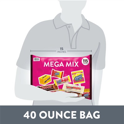 Hershey's Mega Mix Chocolate and Candy Variety Bag, Assorted Flavors, 40 oz., 115 Pieces (HEC93958)