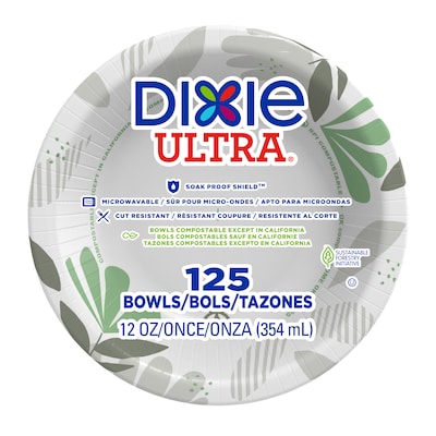 Dixie Ultra Pathways Paper Bowls, 12oz., Multicolor, 1000/Carton (SX12PATH)