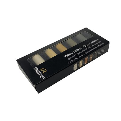 Rembrandt Soft Pastels Micro Sets, Yellow Ochres, 5/Set, 3 Sets/Bundle (RBX31820511-3)