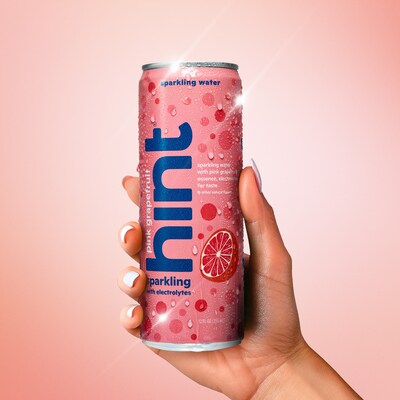 Hint Pink Grapefruit Sparkling Water with Electrolytes, 12 fl. oz., 12 Cans/Carton (HINT-PGCAN-E)