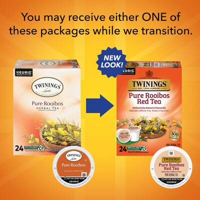 Twinings Pure Rooibos Red Herbal Tea, Keurig® K-Cup® Pods, 24/Box (TNA85791)