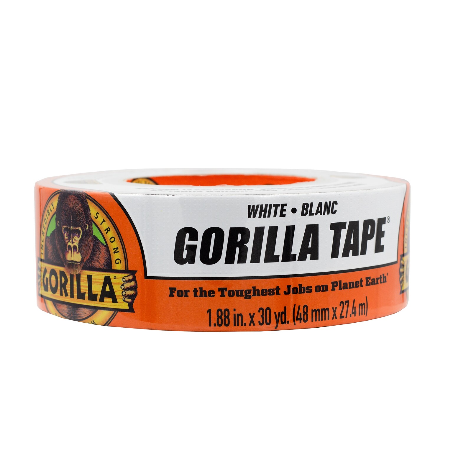 Gorilla Heavy Duty Duct Tape, 1.88 x 30 yds., White (6025001)
