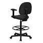 Flash Furniture Fabric And Fire-Retardant Foam Drafting Chair, Patterned Black (BT-659-BLK-ARMS-GG)