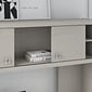 Bush Business Furniture Echo 60"W L Shaped Desk with Hutch, Gray Sand (ECH031GS)