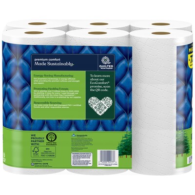 Quilted Northern Ultra Soft & Strong 2-Ply Standard Toilet Paper, White, 295 Sheets/Roll, 18 Rolls/Case (946325)