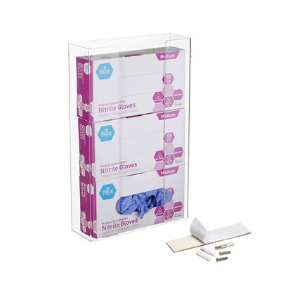 Viva Comfort Triple Glove Dispenser, Clear (ADI902-03-MK)