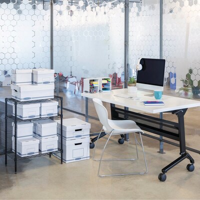 Bankers Box Organizer Medium-Duty Storage Boxes with Lift-Off Lid,12/Carton (4662401)