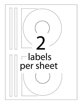 Avery Inkjet Media Labels, White Matte, 40 Disc and 80 Spine Labels/Pack (8692)